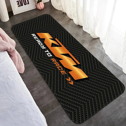 K-KTM Logo Hallway Carpet Washable Non-Slip Living Room Sofa Chairs Area Mat Kitchen Doormat Area Rug