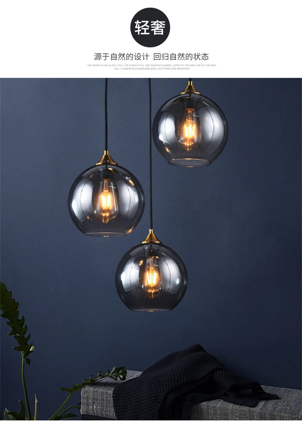 Dropshipping Glass Pendant Lights Modern Living Room Restaurant Kitchen Fixtures Pendant Lamp Home Decor Lamps Bedroom Luminaria