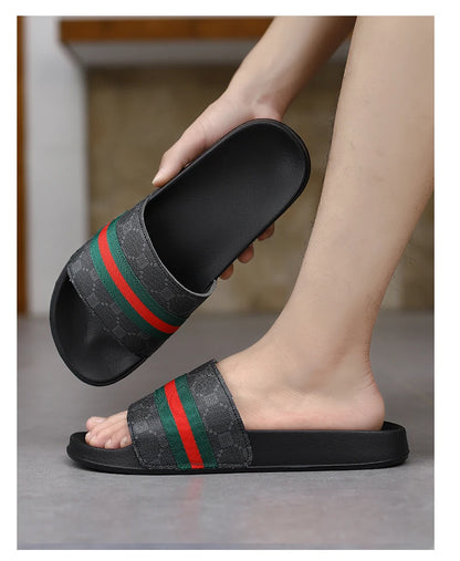 Fashion Brand Slippers for Men Ultra Soft Slides Non-slip Wear-resistant Sandals Men Casual Summer Indoor Outdoor Slippers