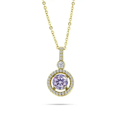 925 Sterling Silver Double Circle Halo Two Stone Drop Pendant Necklace Round Cut D VVS1 Multi Color Moissanite Fine Jewelry