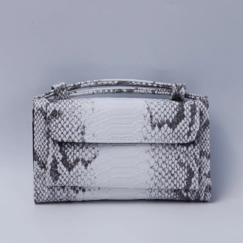 Luxury Snake Pattern Chain Flap Handbags Evening Clutches Crossbody Messenger Shoulder Bags Women Female Ladies Luxurious Purses