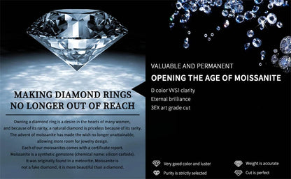 Star Moon Necklace Pendant 2ct Moissanite Diamond Necklace Woman Luxury Jewelry 925 Silver Engagement Love Gift