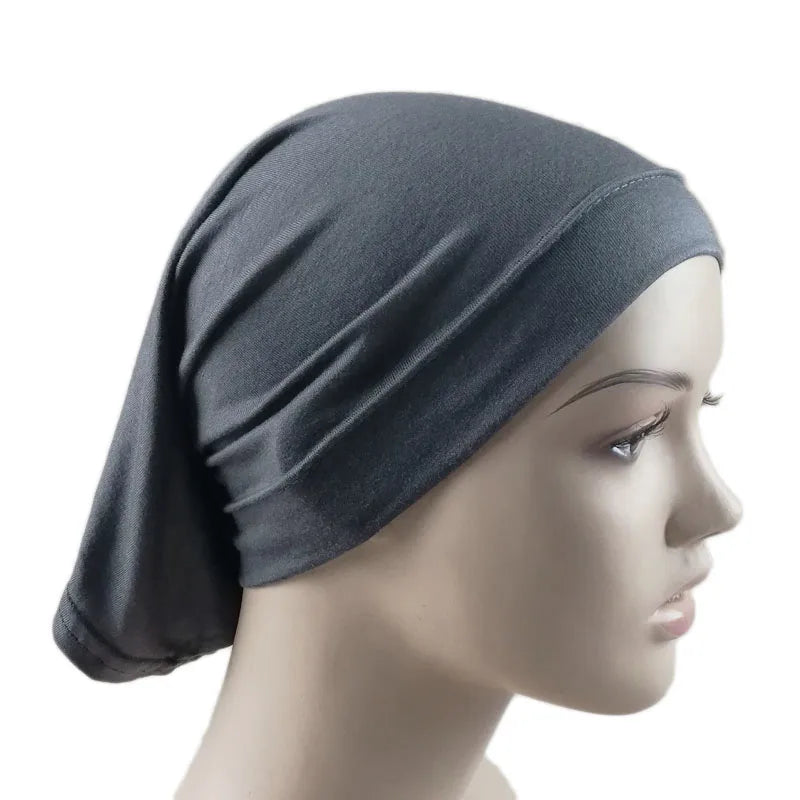 Muslim Underscarf Turban Hijab Ninja Inner Hat Women Chemo Cap Hair Loss Cover Bonnet Instant Bonnet Femme Musulman Headband