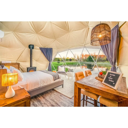 Custom Luxury Geodesic Dome Tent For Airbnb Outdoor Stay Farm Resort And Scenic Area Accommodation Custom Interior Solution