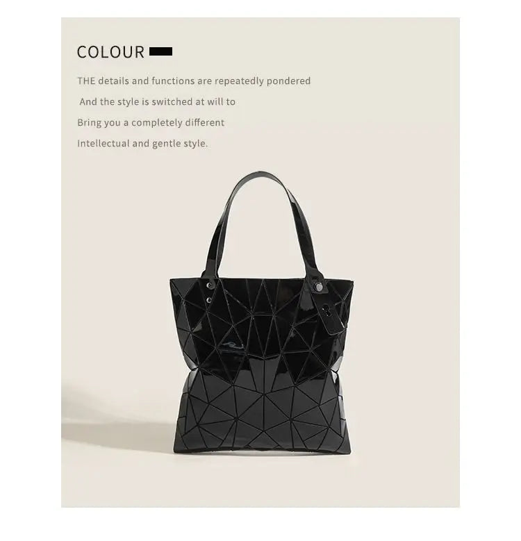 Luminous Bag Reflective Geometric Bags for Women 2024 Quilted Shoulder Bags Totes Female Handbags Bolsa Feminina Sac À Main