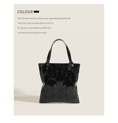 Luminous Bag Reflective Geometric Bags for Women 2024 Quilted Shoulder Bags Totes Female Handbags Bolsa Feminina Sac À Main