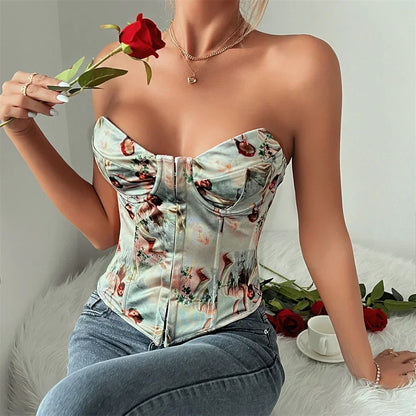 Sexy Summer Cropped Shirt Women Corset Camis Club Shaper Ladies Crop Tops Ropa Blusas Tank Top Woman Clothing Camiseta Mujer