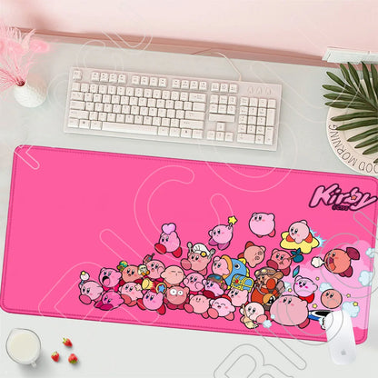 HD Printing Mouse Pad Laptop Extended protective Pad Computer Game Mousepad Cartoon K-Kirby PC Accessories Keyboard XXL Desk mat