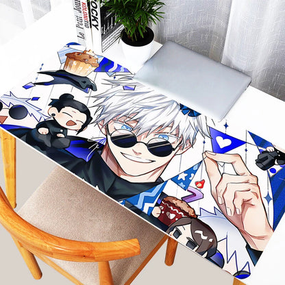Mouse Pad Laptop Purple Japan Anime Gojo Mousepad XXL Non Slip Keyboard Rug PC J-jujutsu K-kaisen Extended Desk Mat For Boy Gift
