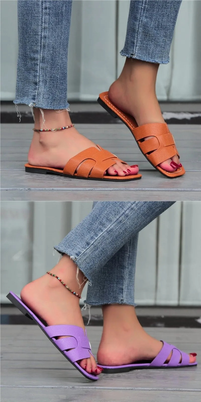 Luxury Brand Designer Women'S Sandals Fashionable And Elegant Flat Shoes Sexy Casual Beach Shoes Summer Outdoor Slippers women