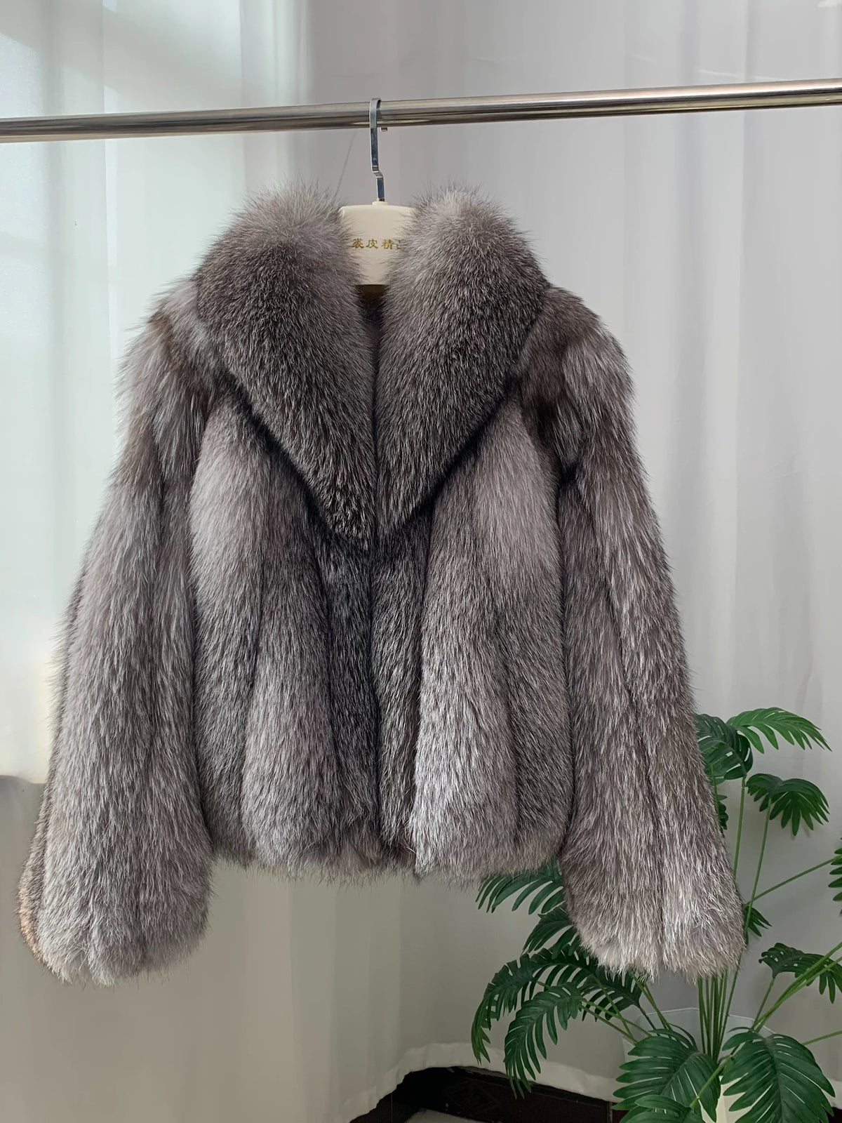 Winter Jacket Women Luxury Natural Fur Coat Real Fox Fur Coat Warm Luxury Crop Jacket Big Collar