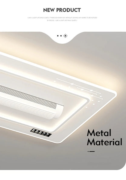 Modern LED Leaf Free Ceiling Fan 6-speed Ceiling Light Remote Control Living Room Bedroom Children's Room Fan Light Home Lightin