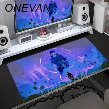 HD Printing Anime Solo Leveling Mousepad 900x400mm Computer Gamer Lock Edge Non-slip Mouse Pad XXL Keyboard PC Protect Table Pad