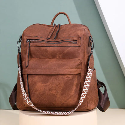 Trendy Women's Backpack Soft Leather Versatile Shoulder Crossbody Bag Large Capacity Travel Backpack Designer Luxury Storage Bag