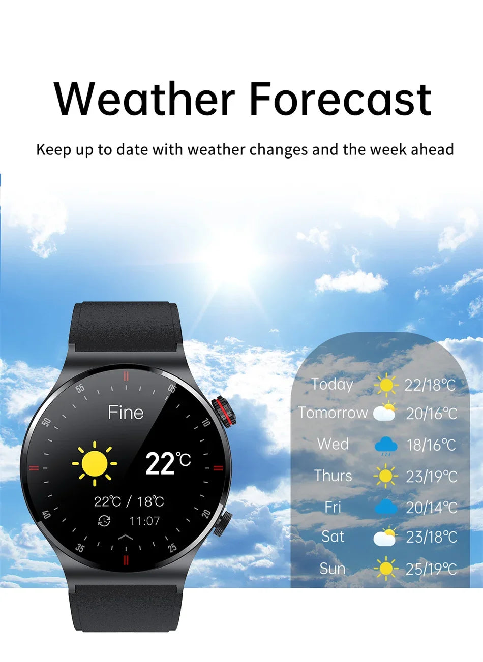 GPS ECG+PPG Bluetooth Call Smart Watch Men 2025 Sports Bracelet NFC Waterproof Custom Watch Face Men SmartWatch For IOS Android