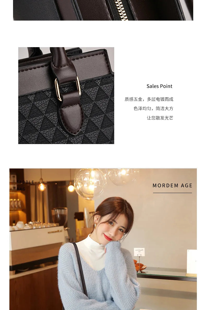Elegant Women Shoulder Bag PU Leather Ladies Messenger Bag Fashion Single Totes Bag Korean Luxury Lady Handbags Bolsa Feminina
