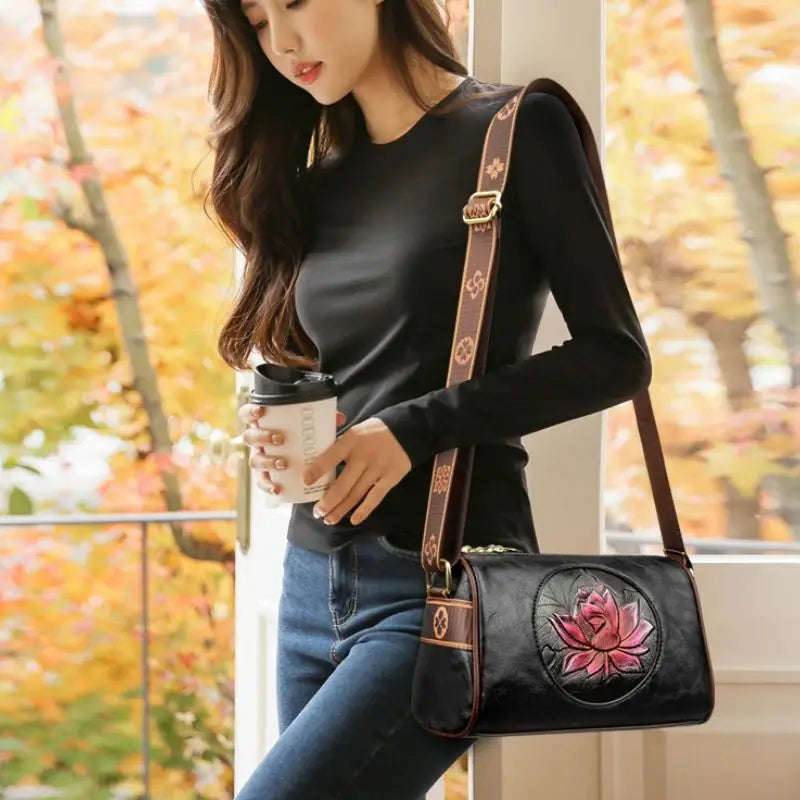 Shoulder Bag Casual Women Handbag Soft Leather Shoulder Crossbody Bags for Women New Fashion Print Ladies Messenger Tote Bag