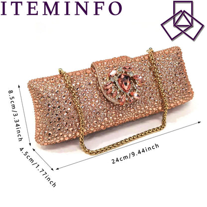 Purple 2024 Italian Design Girly Style Opend Toe Shoes And Bag Full Diamond Decoration with Appliques for Wedding Party