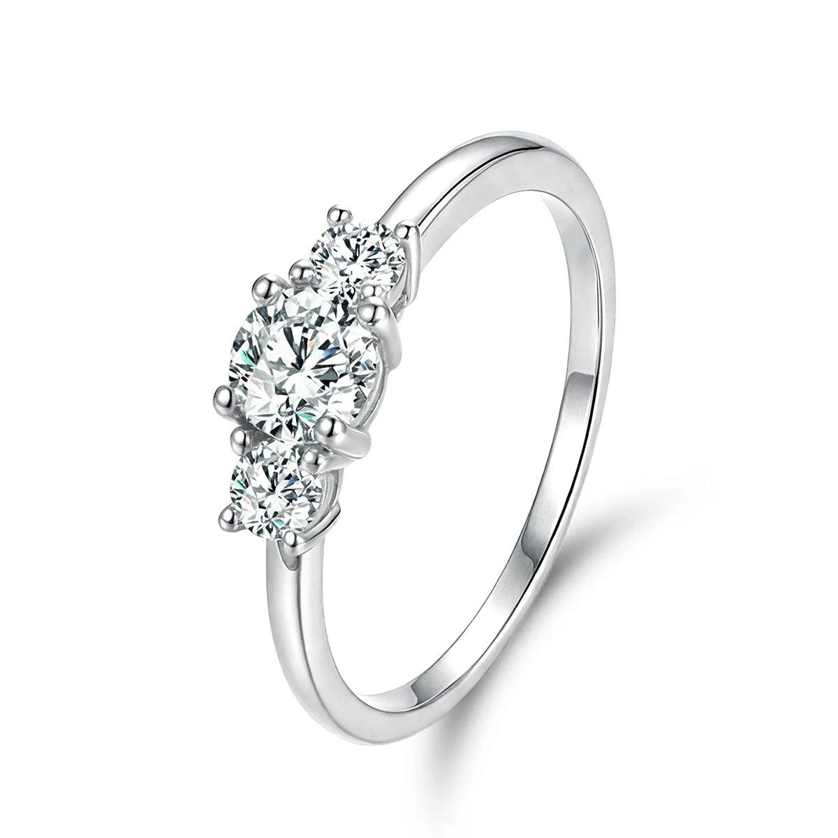 925 Sterling Silver Fashion Gorgeous Shiny Round Zircon Ring For Women Engagement Wedding Party Luxury High Quality Fine Jewelry