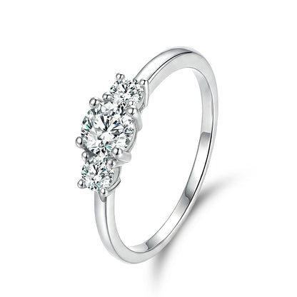 925 Sterling Silver Fashion Gorgeous Shiny Round Zircon Ring For Women Engagement Wedding Party Luxury High Quality Fine Jewelry