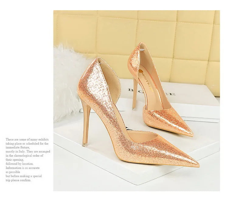 BIGTREE Shoes Sequin Cloth Women Pumps Fashion Wedding Shoes Luxury High Heels Women Shoes Stilettos Heels Sexy Party Shoes 2026