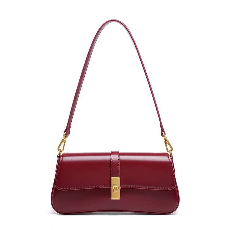 YANATARI Underarm Cowhide Genuine Leather Handbags Women Vintage Shoulder Bag Female Crossbody Bags Luxury High Quality 2025