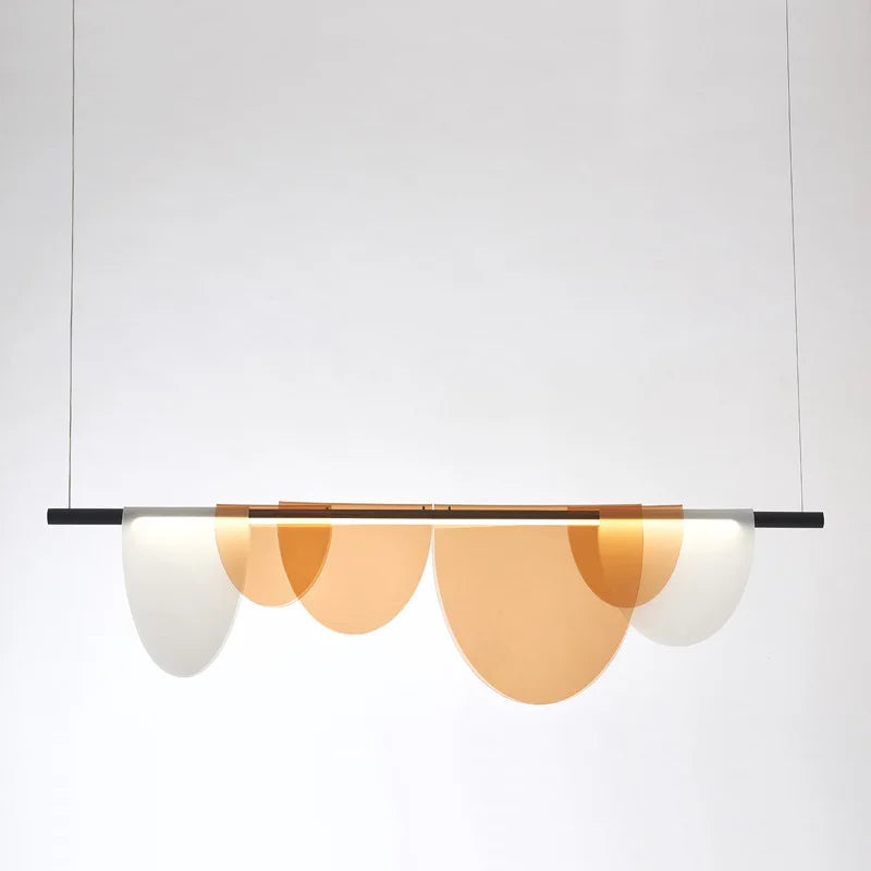 Nordic Blue Amber Acrylic Pendant Lights Living Room Makaron Hanging Lamp for Bedroom Dinning Room
