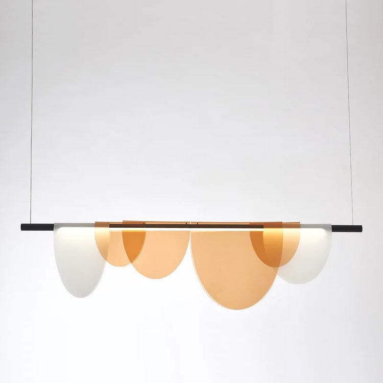 Nordic Blue Amber Acrylic Pendant Lights Living Room Makaron Hanging Lamp for Bedroom Dinning Room