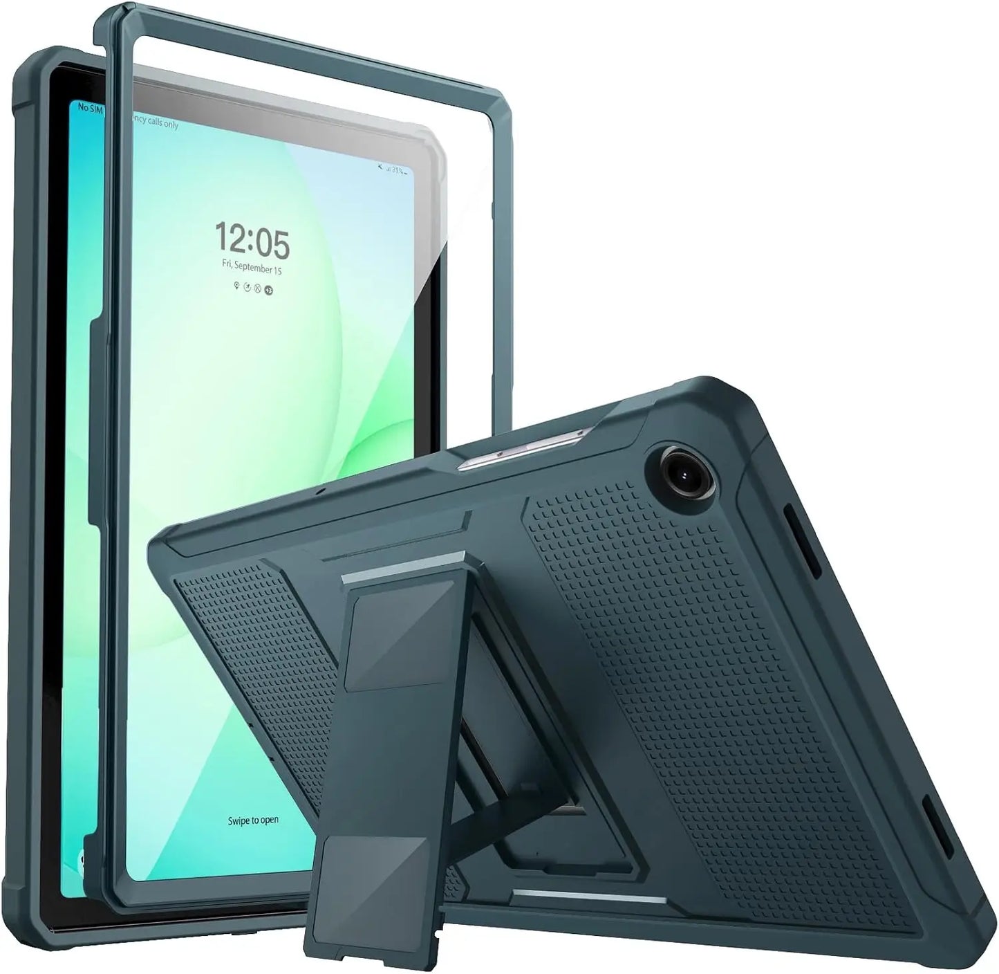 MoKo Case For Galaxy Tab A11 Plus 2025/Tab A9+ 11" 2023,Shockproof Full Body Rugged Stand Back Cover Built-in Screen Protector