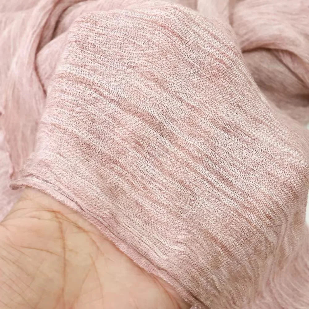 Fashion Crinkle Cotton Royan Hijab Scarf for Muslim Women Islamic Long Soft Shawls Wraps Short Tassel Bufanda Accessories