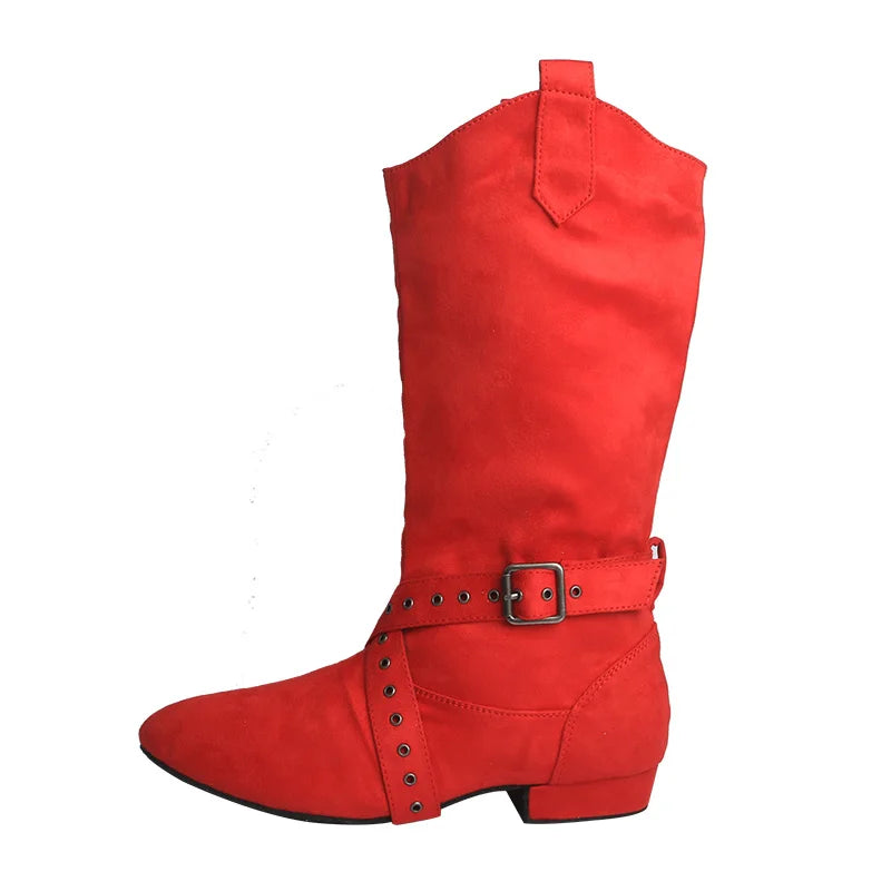 Customized Heel Practice Boots Half Boots Line Dance Boots Soft Suede Bottom Ballroom Party Dance Shoes Black Boots Dancing