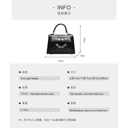 Black Super Hot Stylish Small Bag for Women - 2025 New Autumn/Winter High-End Luxury Minimalist Crossbody Square Bag