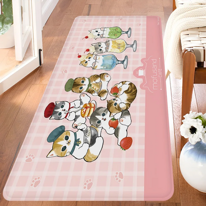 Funny Cat M-Mofusand  Floor Mat Bathroom Mat Kids Room Bedroom Decoration Anti-Slip Doormat Living Room Bedside Area Rugs