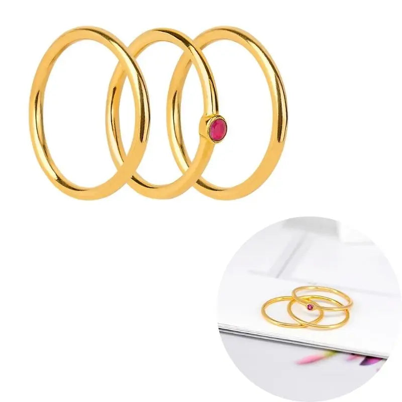 24K Gold Plated Colorful Crystal Gold Rings Turquoise Engagement Wedding Anniversary Ring Light Luxury Fashion Jewelry Gifts A40