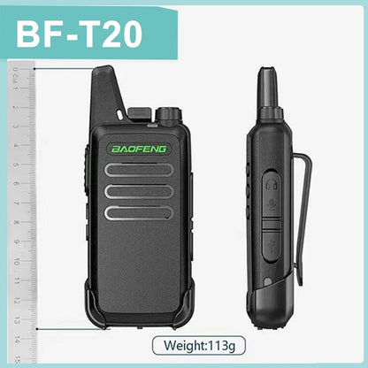 1/2PCS Baofeng BF-T20 Walkie Talkie Mini Micro USB Charging Portable Two Way Radios Upgrade Of BF-C9 KD-C1 For Hunting Kid’s Toy