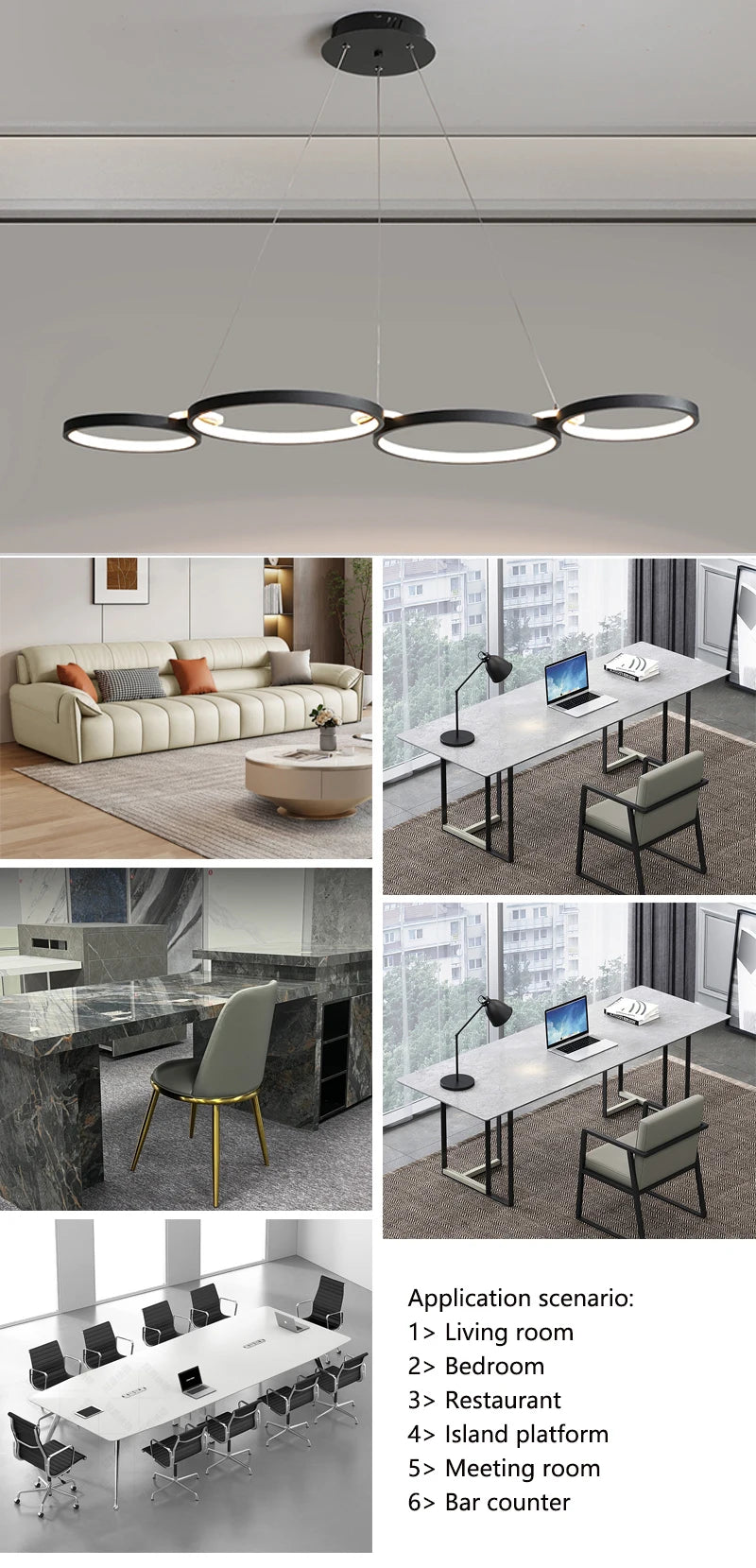 living room chandelier,Dimmable ceiling pendant chandelier,Led pendant lights for dining room kitchen Gold/chrome/black lustrs