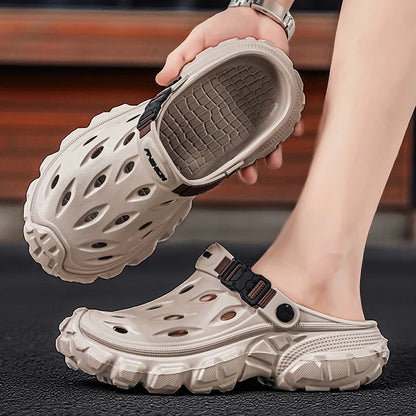 Summer Casual Sandals Men Outdoor Slippers Flat Mens Flip-flop Lightweight Beach Shoes Indoor Home Anti-slip Bathroom Slides