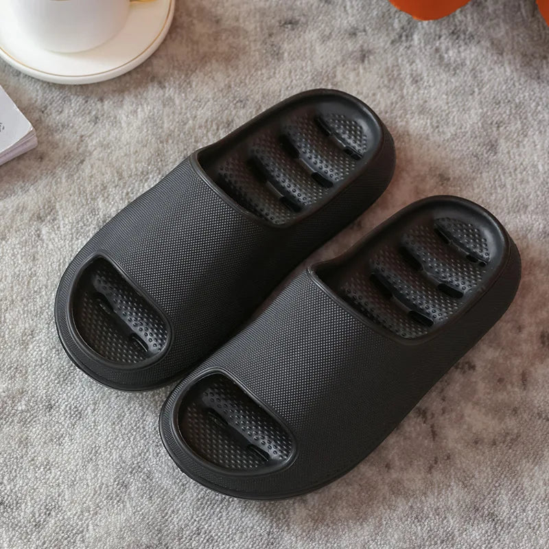 Men's Bathroom Bathing Slippers Women's New Summer Indoor Home Eva Anti-Slip Anti-Odor Couple Shower Leakage Quick-Drying Slippers for Women