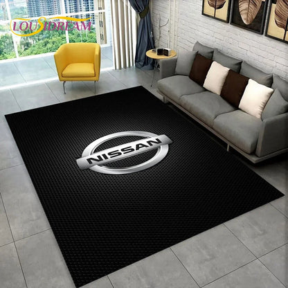 GTR Racing Car N-Nissan Logo 3D Carpet Rug for Home Living Room Bedroom Sofa Motorcycle Doormat Decor,kid  Area Rug Floor Mat