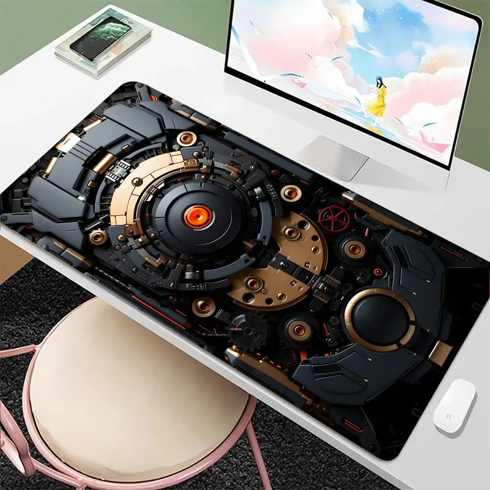 Retro Technology Mouse Pad Large Computer Office Game Table Mats Rubber Anti-slip Mousepads XXL Gaming Desk Pads Laptop Playmat