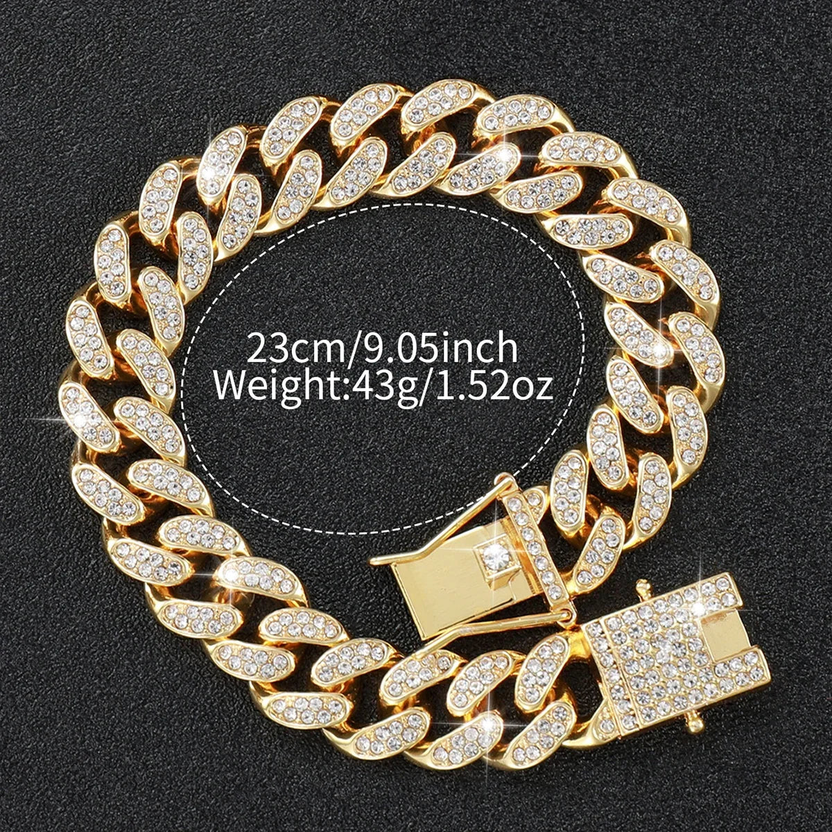 ABC2 Pcs Luxury Full Diamond Men's Watches Steel Band Gold Analog Watch Quartz Bracelet Set Men's Watch Homo Watch