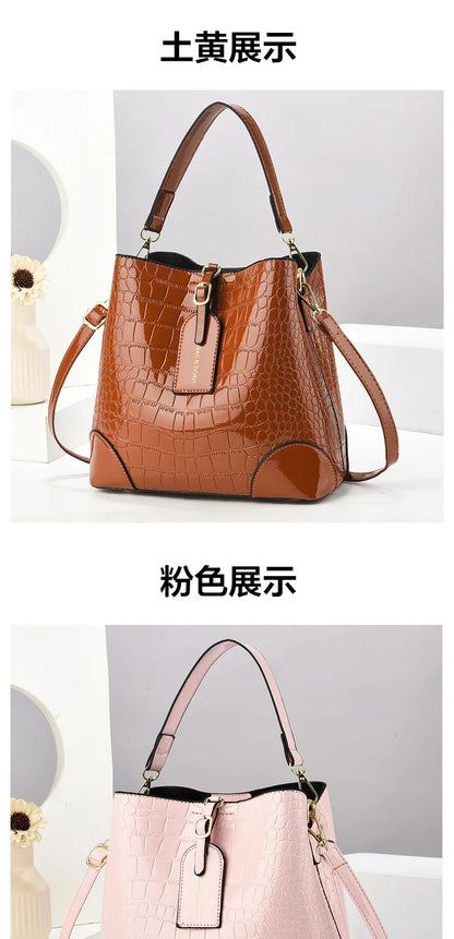 Retro PU Leather Purses and Handbags 2025 Shoudler Bags for Women Luxury Designer Women Crossbody Bucket Bag Sac A Main