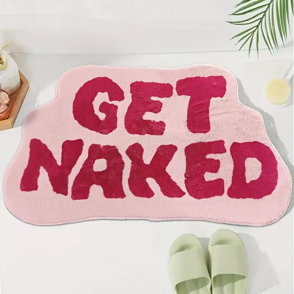 VIKAMA Alphabet Shaped Faux Sheep Velvet Carpet Soft Non-Slip Bathroom Floor Mats Bedroom Kitchen Rugs Home Decoration
