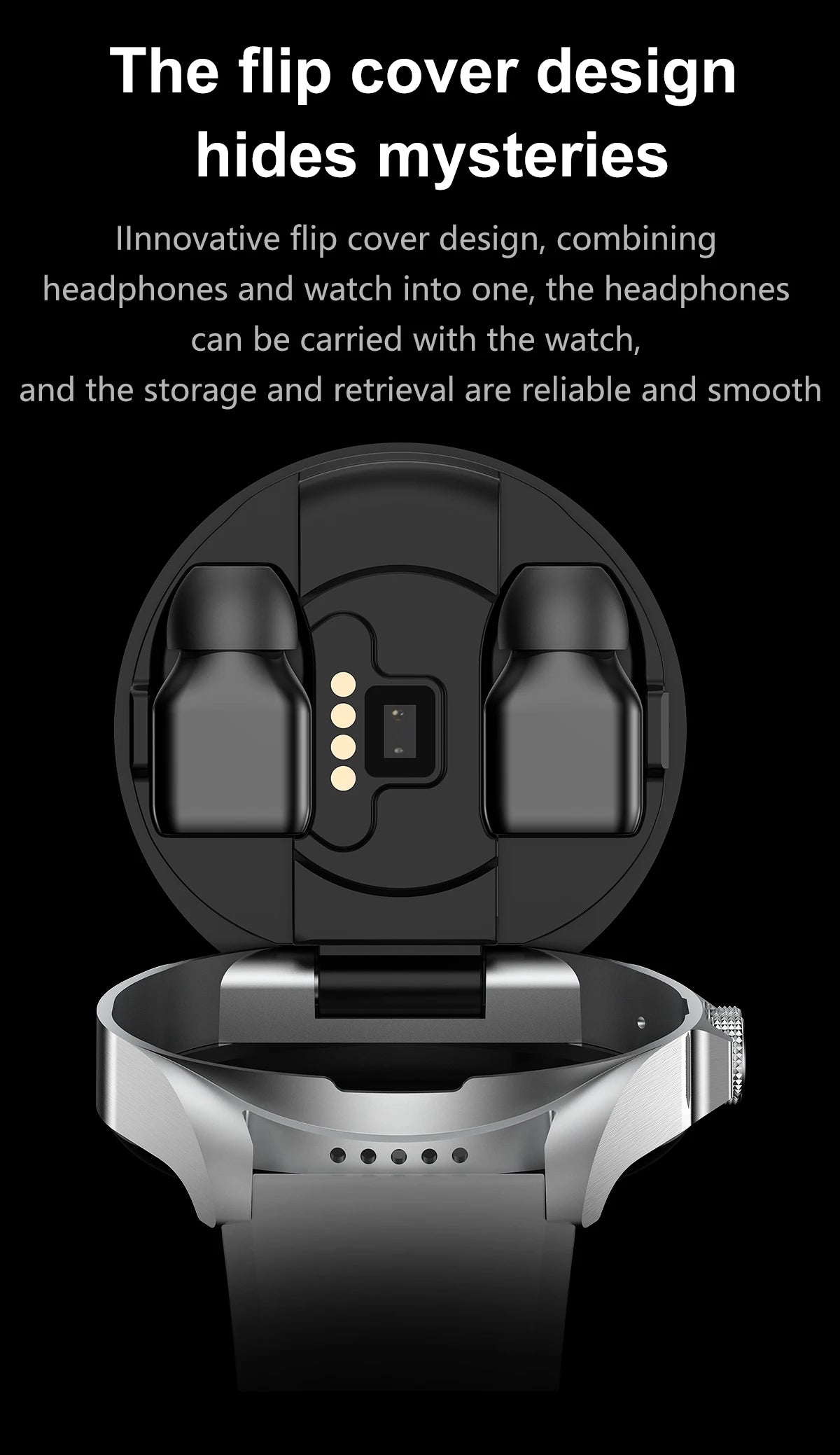 Smart Watch 2 in 1 with Headphones AI Voice Assistant Bluetooth Call Health Monitor DIY Wallpaper 1.46inch HD Screen Wristwatch