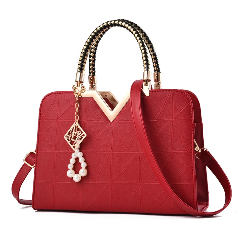Luxury PU Leather Ladies Hand Bags Large Capacity Casual Versatile Tote Female Handbag Messenger Bags Travel