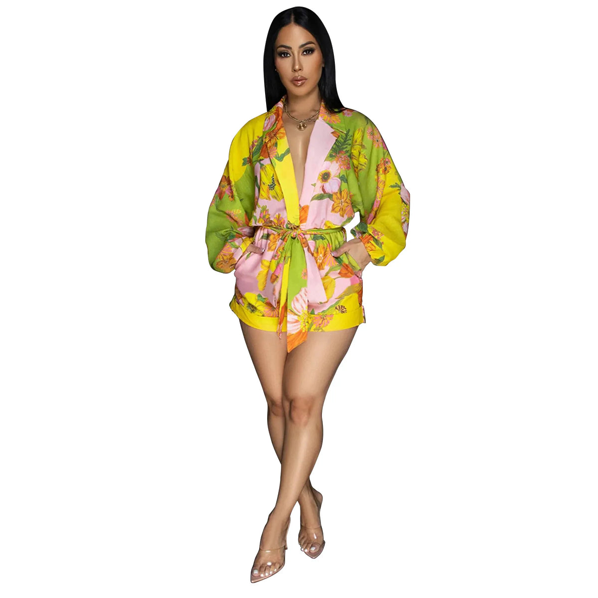 Summer Streetwear Long Sleeve Romper Female Jumpsuit Clothes Sexy Club Bodysuit Shorts Casual Playsuit Overalls Women Clothing
