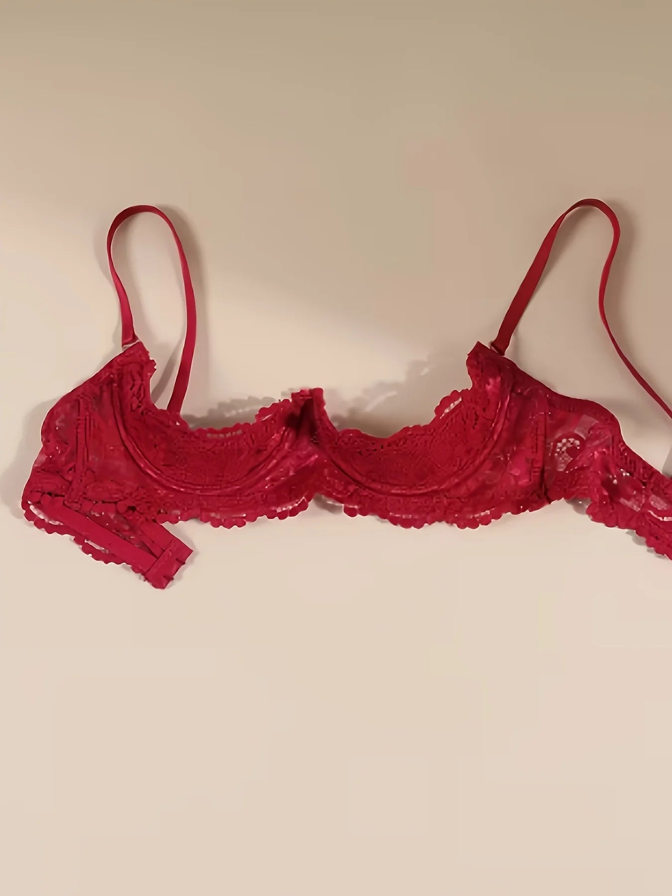 Women's Lace Open-Cup Underwire Bra, Soft, Skin-Friendly, Breathable, Plus-Size Sexy Lingerie