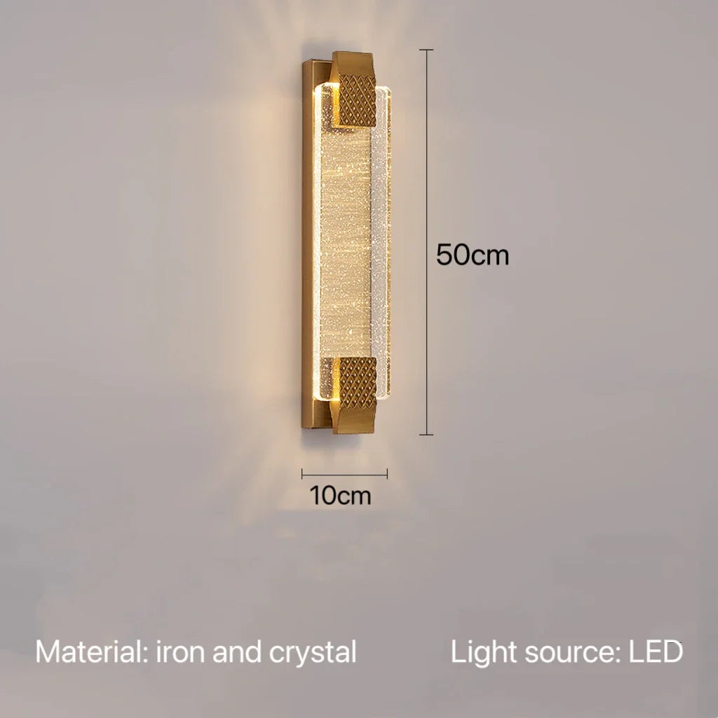 Modern Luxury Crystal Wall Lamp Bedroom Bedside Corridor Stairway Hallway Restaurant Kitchen Background Wall Led Light Sconce