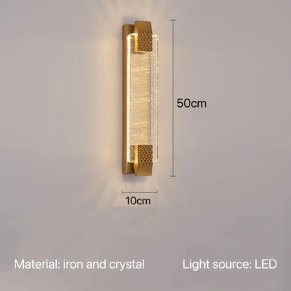 Modern Luxury Crystal Wall Lamp Bedroom Bedside Corridor Stairway Hallway Restaurant Kitchen Background Wall Led Light Sconce