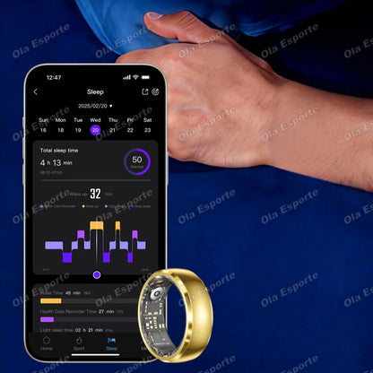 New Incoming Call Vibration Reminder Smart Ring 2026 Gesture Control Messages Alarms Health Monitor Sports Smartring Men Women